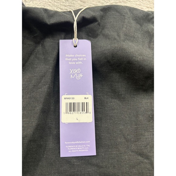 Florence by Mills Womens Size L Black Scalloped Cami and Tiered Mini Skirt Set - Picture 5 of 5